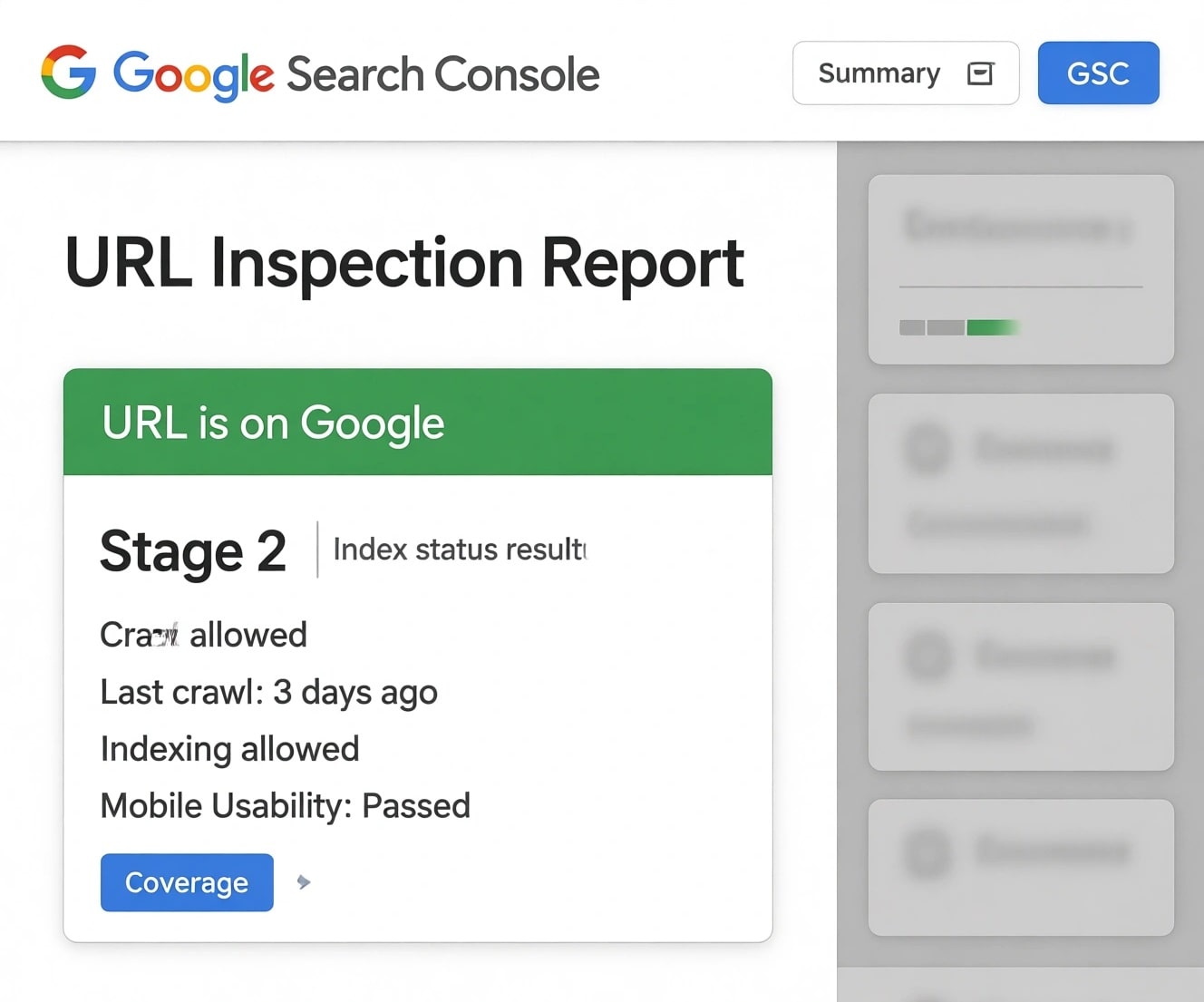 URL Inspection در Google Search Console